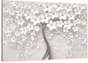 Картина на стену Silver TREE 3D 120х80 для гостиной