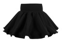 Черная хлопковая юбка с завитками для танцев и школы. Размер 122/128