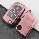 PINK KEY CASEFOR VOLKSWAGEN VW TIGUAN POLO T-ROC GOLF7 MK7 PARA SKODA KODIAQ 