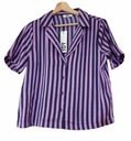 JDY saténová fialová pruhovaná košeľa M