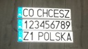 Польские таблички, голограмма, регистрационная рамка.