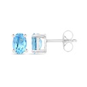 STRIEBORNÉ NÁUŠNICE TOPAZ MODRÉ SWISS BLUE EAN (GTIN) 5903886908802