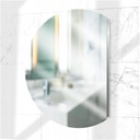 ПОЛУКРУГЛОЕ ЗЕРКАЛО С ОБРЕЗАННОЙ БОКОВОЙ СВЕТОДИОДНОЙ СВЕТОДИОДОЙ, 80 СМ