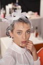 Головной убор Fascinator с вуалью и бантом