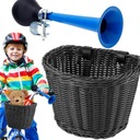 KOSZYK KOSZYCZEK NA ROWER KLAKSON TRĄBKA ZESTAW DLA CHŁOPCA PREZENT CZARNY