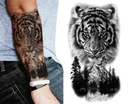 Временная татуировка с тигром на предплечье икры ТМ15