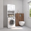 ШКАФ В ВАННОЙ НАД СТИРАЛЬНОЙ МАШИНОЙ, СТОЙКА, ПОЛКА, БЕЛЫЙ БЛЕСК