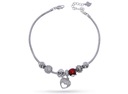 Strieborný náramok* modulárne srdce Charms guličky beads darček manželky* LgSB1159 Kolekcia Bransoletki srebrne