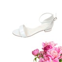 Свадебные туфли Casani на плоском каблуке 38, белые босоножки
