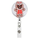 1 шт., елочный шар, снежный человек, Санта-Клаус, выдвижная катушка для значка