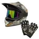 ШЛЕМ ДЕТСКИЙ ДЕТСКИЙ КРОСС-ВЕЛОСИПЕД FOR CROSS QUAD LIGHT M КОМПЛЕКТ