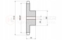 КОЛЕСО ШЕСТЕРНЯ LANCUCHOWE HARTOWANE 17 ЗУБІВ 3/4″ NA ЛАНЦЮГ 12B-1  (17575776100) фото min 6