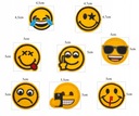 EMOTKI nažehľovačky TERMO Emoji smajlíky SADA 8 ks Značka Foset