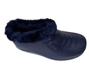 Утепленные резиновые сапоги r38, короткие женские зимние ботинки, темно-синие