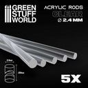 GSW 9256 Acrylic Rods - Round 2.4mm CLEAR (akrylowe pręty)