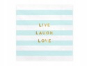 Салфетки Live Laugh Love, синие полоски - 33 см - 20 шт.