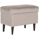 Пуф для ног Ron Velvet, бежевый, венге, 60 см