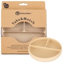 PETITE&MARS СИЛИКОНОВАЯ КРУГЛАЯ ТАРЕЛКА С ОТДЕЛЕНИЯМИ И ПРИСОСКОЙ