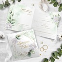 Приглашения на свадьбу ГОТОВЫЕ в зеленом конверте S1