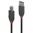 Lindy 36672 USB-кабель 1 м USB 2.0 USB A USB B Черный