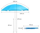 БОЛЬШОЙ СКЛАДНОЙ САДОВЫЙ ПЛЯЖНЫЙ ЗОНТ 160