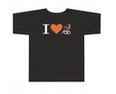 T-shirt I Love AB rozmiar S Marka B&C