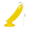 Żółty banan gładkie żelowe dildo z przyssawką Wyrób medyczny nie