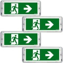 Светодиодный аварийный светильник EXIT вправо, 4 шт.