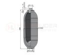 HYDROАКУМУЛЯТОР АКУМУЛЯТОР HYDROPNEUMATYCZNY ACS 1 1L 330BAR  (16704904355) фото min 5