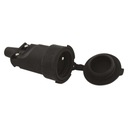 Розетка прямая IP65 резиновая 16а черная P0044