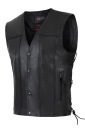 SM RACE WEAR SINSTER LEATHER MOTORBIKE WAISTCOAT CHOPPER CRUISER L