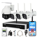 НАБОР КАМЕР НАРУЖНОГО НАБЛЮДЕНИЯ 4 БЕСПРОВОДНЫЕ WIFI КАМЕРЫ - ВРАЩЕНИЕ