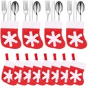 Рождественские чехлы для столовых приборов из фетра 12 шт.