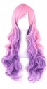 Женский парик для косплея, омбре, длинные волосы, фиолетовый, розовый, 70 см, GLAM ROCK