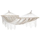 БОЛЬШОЙ САДОВЫЙ ГАМАК НА ДВУХ ЧЕЛОВЕК, КАЧЕЛИ В СТИЛЕ МАКРАМЕ MILOS 3 150x200 ECRU