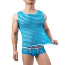 B210 Мужская футболка в прозрачную полоску - XL