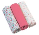 МУСЛИНОВЫЕ ПОДГУЗНИКИ BABYONO РОЗОВЫЕ 70Х70 3 ШТ 348/02