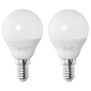 IKEA SOLHETTA Żarówka LED E14 470lm kula 2szt