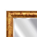 Гламурное золотисто-красное зеркало 136х46 см для гостиной.