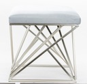 Sivý sedák taburetka puf strieborný rošt Šírka nábytku 46 cm