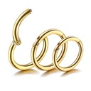 СЕРЬГИ-КЛИКЕР ЗОЛОТОЙ НОС ТИТАНОВОЕ УШО 0,8/7