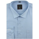 Рубашка мужская, элегантная, гладкая, синяя HIT A175