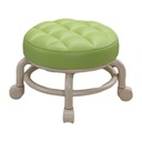 Nízka okrúhla rolovacia stolička Low Rolling Seat Zelená Hĺbka nábytku 0 cm