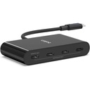 Компактный концентратор USB-C Belkin для ноутбука, AVC018 для 4 портов USB-C 3.2 Gen 2, 10 Гбит/с