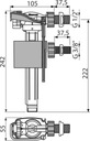 Plniaci ventil pre bočné splachovanie s kovovým univerzálnym hrotom ALCA EAN (GTIN) 8595580570644