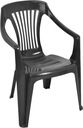 САДОВЫЙ СТУЛ ГРАФИТ-ПИРИТ ПРОЧНЫЙ ПЛАСТИКОВЫЙ