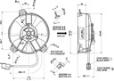 Axiálny ventilátor SPAL 12V VA31-A101-46A SUMIT 130 Výrobca dielov Spal