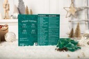 Adventný kalendár s čajom stojaci vianočný stromček 3D vianočný darček Santa Claus Obsah kalendára čaj