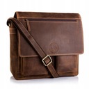 BETLEWSKI Pánska kožená taška cez rameno veľká na notebook do práce koža