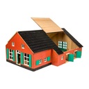 Drewniana stodoła Kids Globe Stajnia-Dom wiejski 77x57x32 cm 1:32 Wiek dziecka 3 lata +
